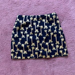NWT Taiwanese Giraffe Print Mini Skirt